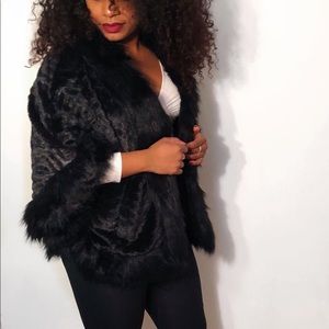 Faux fur cape